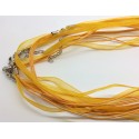 Cordon collier organza orange Cordon collier organza orange