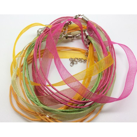 Support pour bijoux organza rose