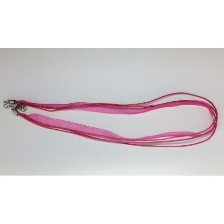 Support pour bijoux organza rose