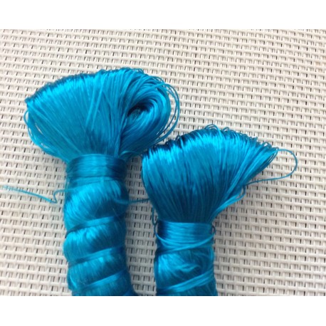 Fils en soie végétale de couleur Turquoise