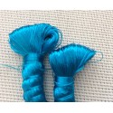 Fils en soie végétale de couleur Turquoise