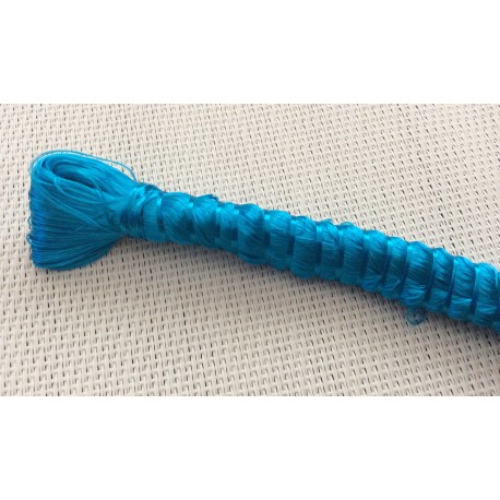 Fils en soie végétale de couleur Turquoise