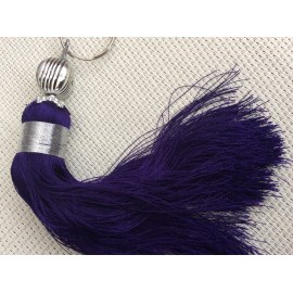 Pompon violet 17 cm en sabra 2