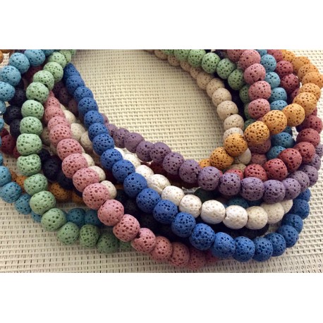 10 Perles volcaniques rouges