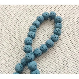 Perles de lave bleu clair 8mm 2