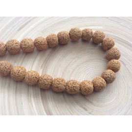 Perles de lave bleues foncêes x10