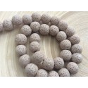 Perles de lave beiges 10 mm Perles de lave beiges 10 mm