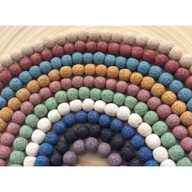 Perles de lave Noires x10 2