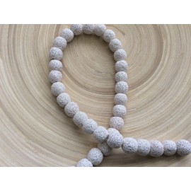 Perles volcaniques blanches x10