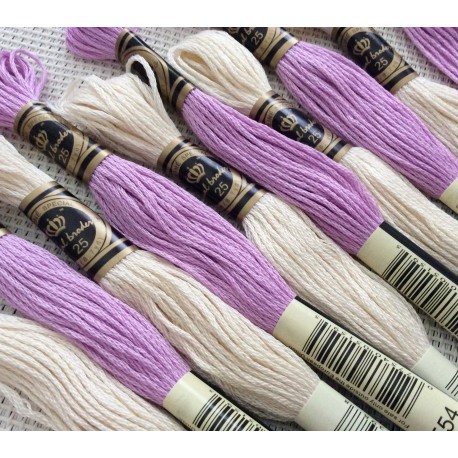 Lot Echevettes Écrues et Violettes