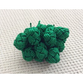 Perles boutons vert foncé/ Akkads marocains