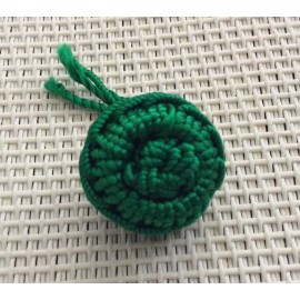 Perles fleurs en fil de soie vert foncé 2