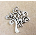 Breloque motif arbre de couleur argent