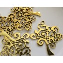 Breloque motif arbre de couleur argent