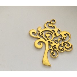 Breloque motif arbre de couleur argent 2