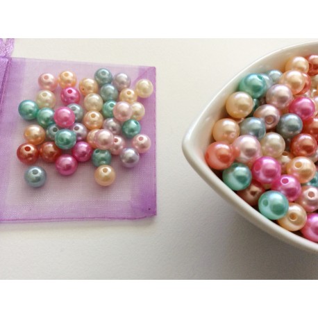 Perles rondes nacrées x40