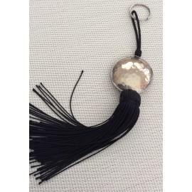 Pompon porte clé et sa perle ronde