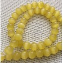 10 perles oeil de chat jaunes 8 mm 10 perles oeil de chat jaunes 8 mm