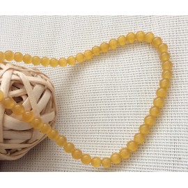 10 perles oeil de chat jaunes orangées