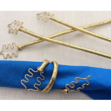 Ronds de serviettes dorés Ronds de serviettes dorés