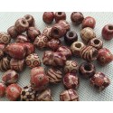 Perles peintes en bois x20 Perles peintes en bois x20