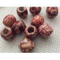 Perles peintes en bois x20 Perles peintes en bois x20