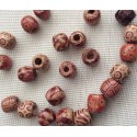Perles peintes en bois x20 Perles peintes en bois x20