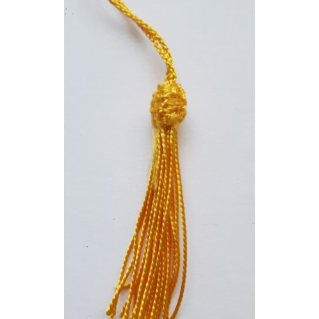 Lot de 5 petits pompons jaunes