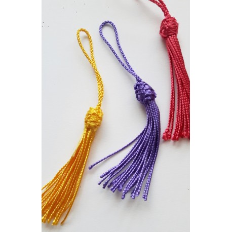 Lot de 5 petits pompons jaunes