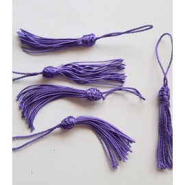 Lot de 5 petits pompons violets
