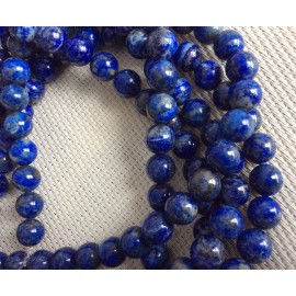 20 perles Lapis Lazuli 10 mm 2