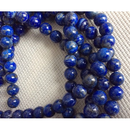 10 perles Lapis Lazuli 8 mm