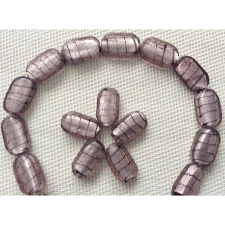 5 perles grises nacrées grand modèle