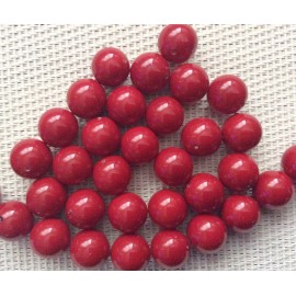Perles agates rouges x15 2