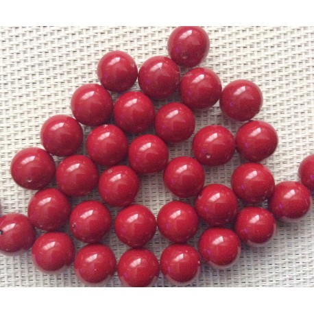 Perles agates rouges x15