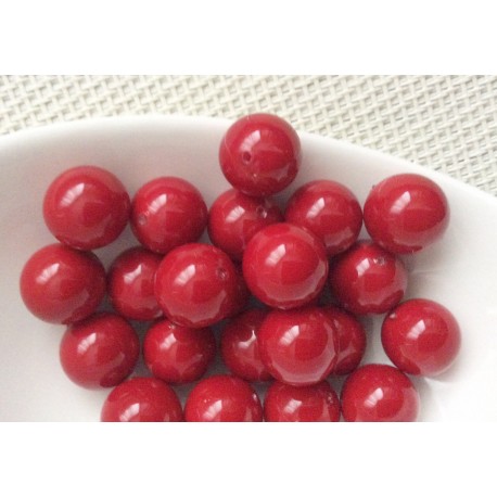 Perles agates rouges x15