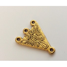 2 connecteurs triangulaires dorés 2