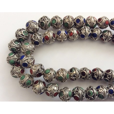 10 perles rondes à facettes