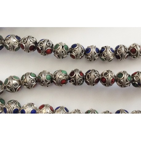 10 perles rondes à facettes