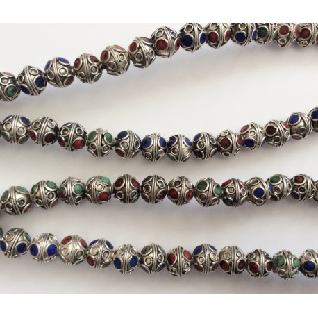 10 perles rondes à facettes