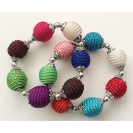 Bracelet en perles multicolores 2