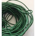 Cordon en cuir vert