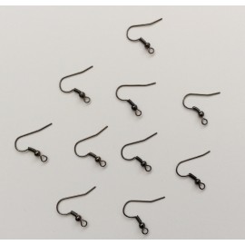 10 supports boucles d'oreilles gunmétal