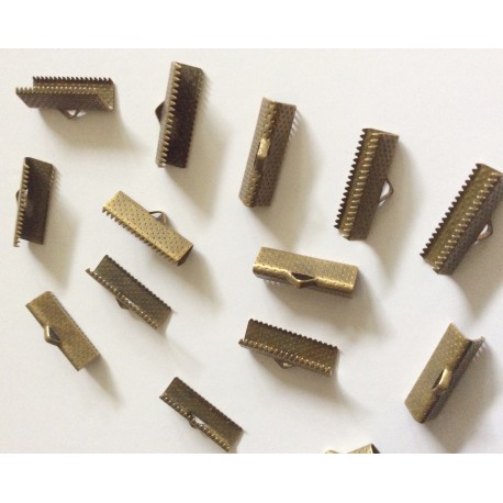 50 Griffes fermoirs couleur bronze