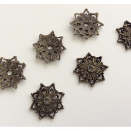 10 calottes coupelles fleurs étoilées