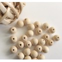 20 perles en bois brut 12 mm 20 perles en bois brut 12 mm