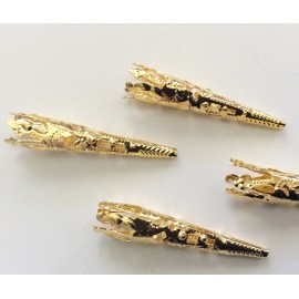 Lot 4 coupelles calottes dorées