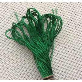 Echevettes de fils métalliques verts 2