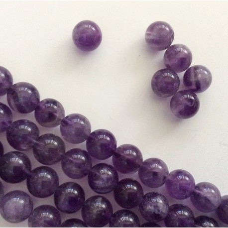 Perles Améthystes naturelles