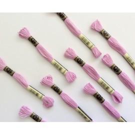 Echevettes de fils à broder roses 2